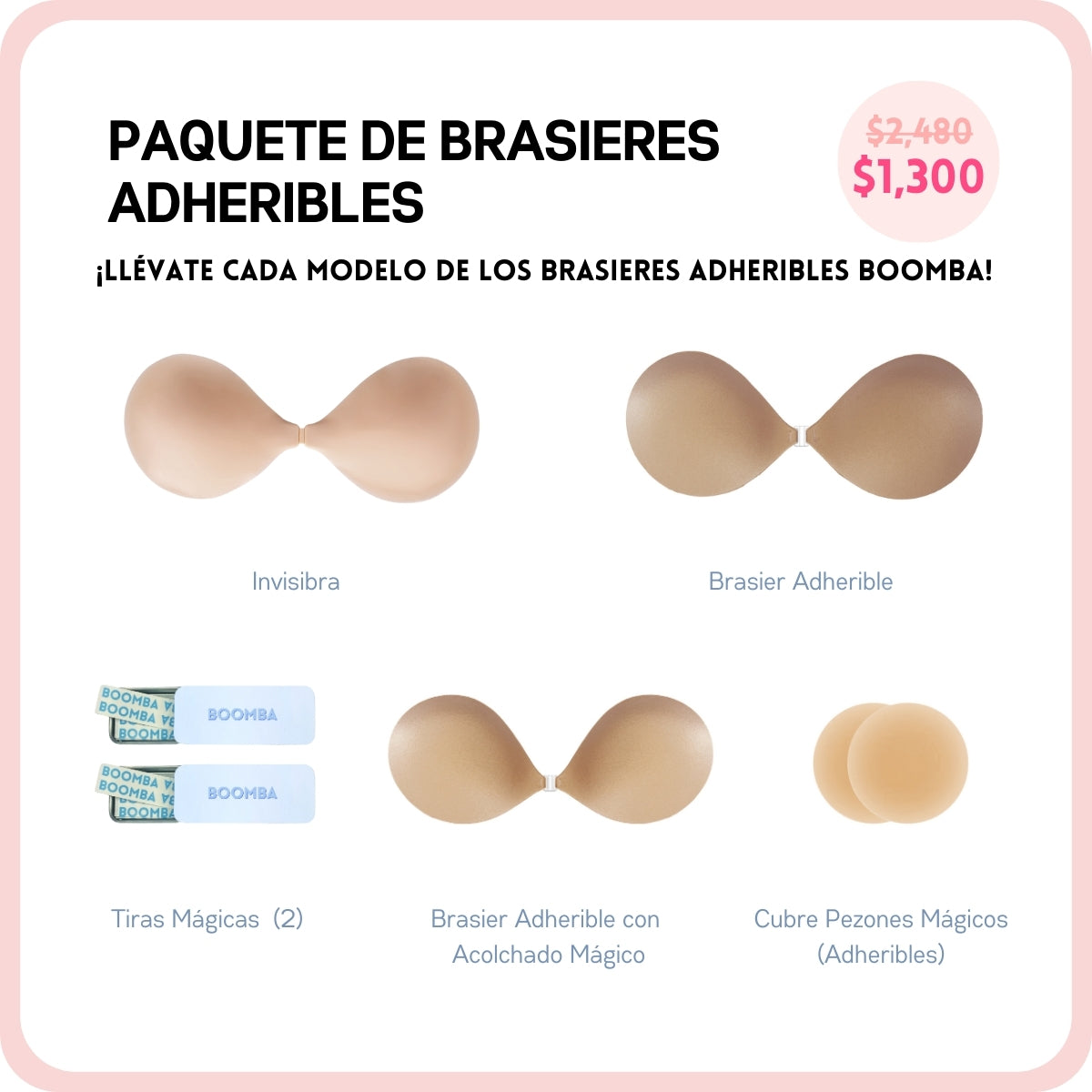 Paquete de Brasieres Adheribles